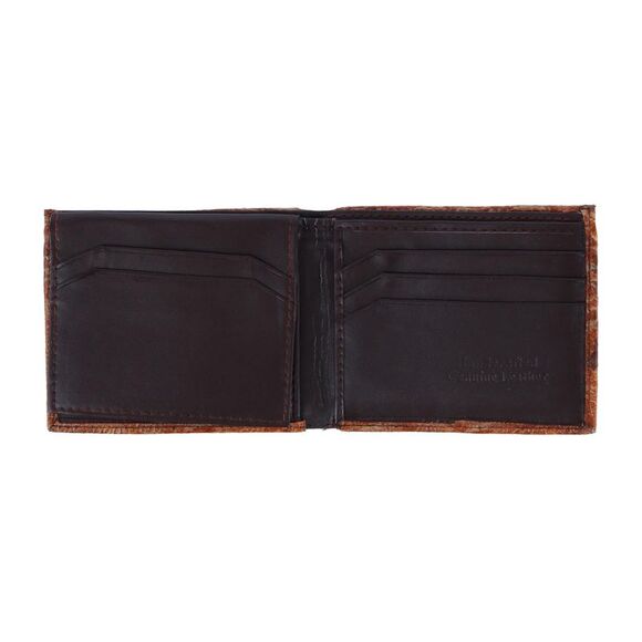 CTM Men's Alligator Print Bifold Wallet - Picture 2 of 3